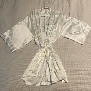 Victoria’s Secret White Satin Bride Robe
